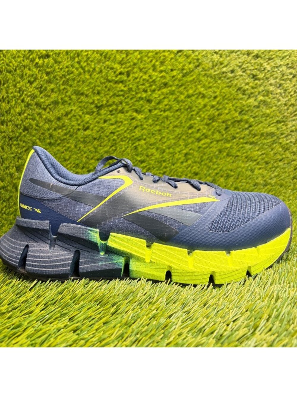 Reebok FloatZig EH Mens Size 8E Blue Lime Composite Toe Safety Working Shoes